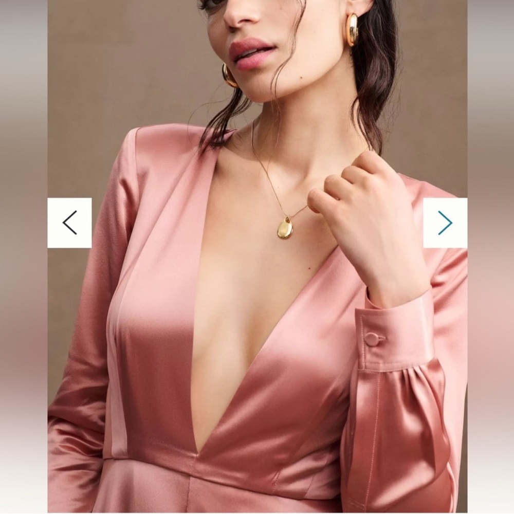 Ronny Kobo Anthropologie Formal Pink blush Satin Dress - brand new, never worn!